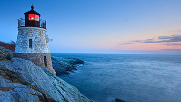 Rhode Island - Castle Hill Lighthouse at Dusk
